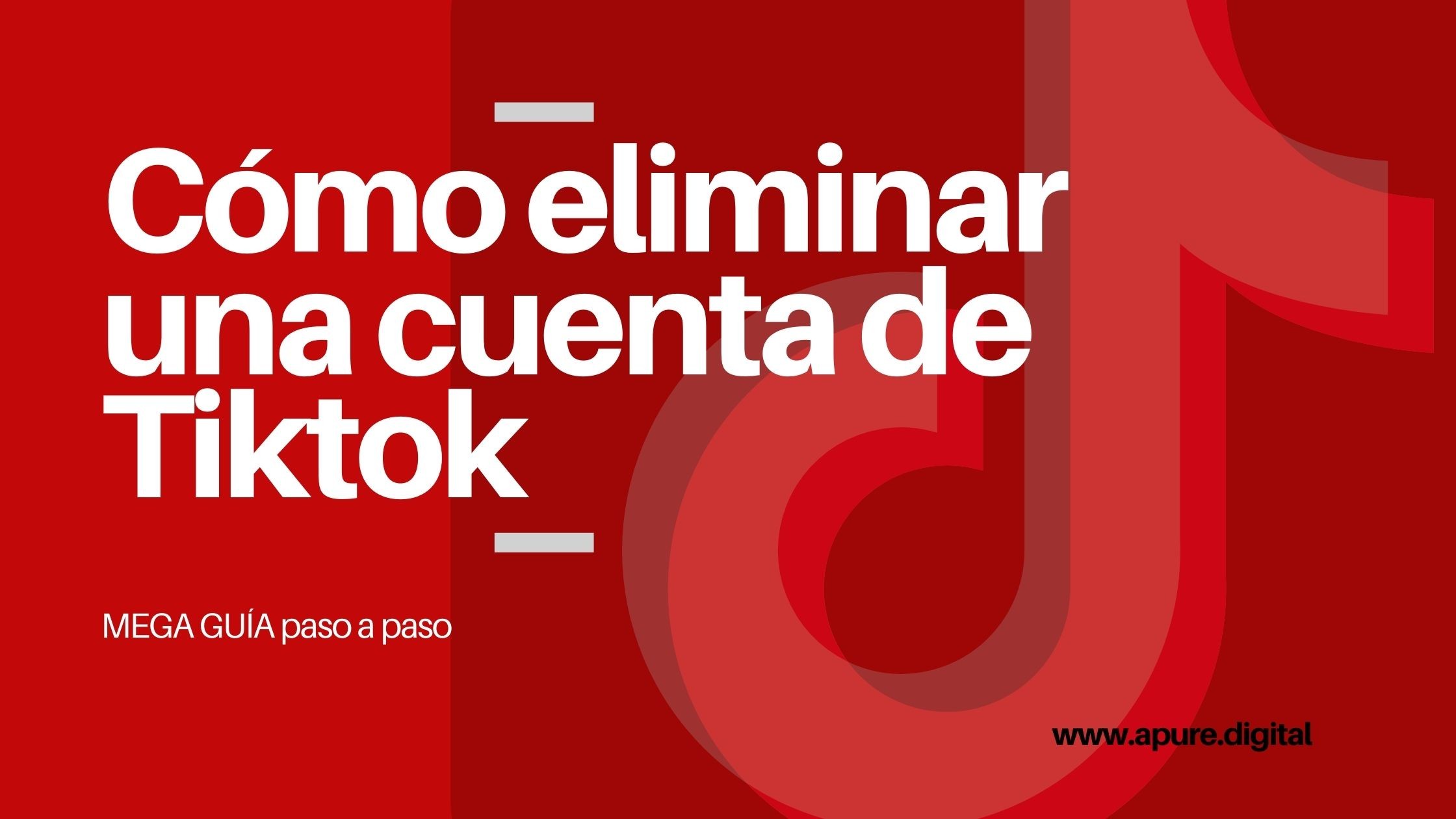 Cómo eliminar una cuenta de Tiktok