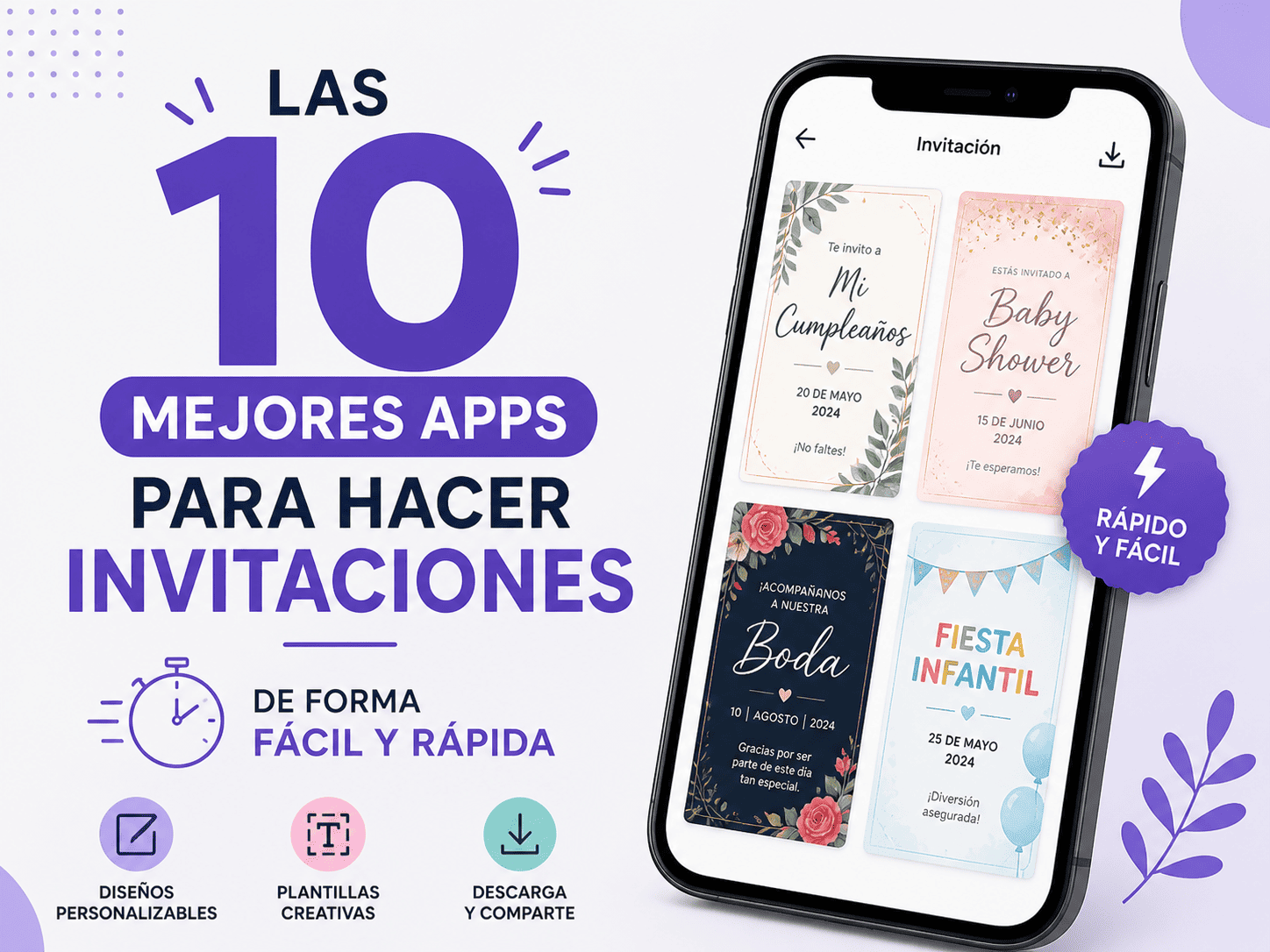 Las 10 mejores apps para hacer invitaciones de forma fácil y rápida en 2021 Las 10 mejores apps para hacer invitaciones de forma fácil y rápida